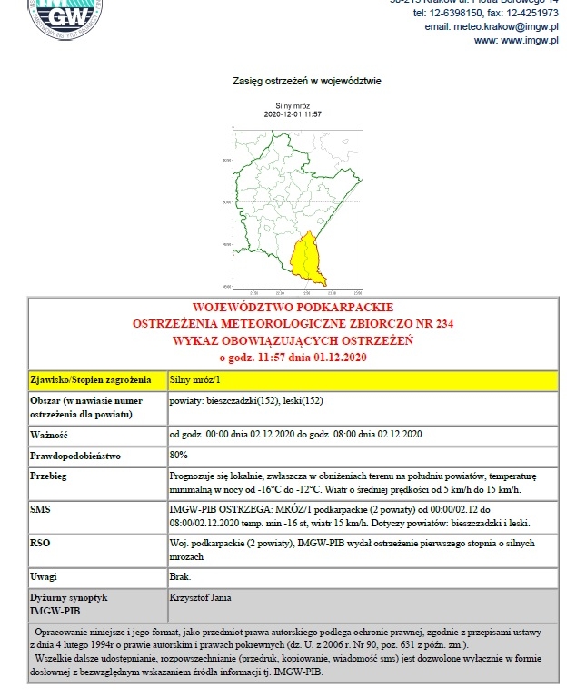 Ostrzeżenie meteorologiczne