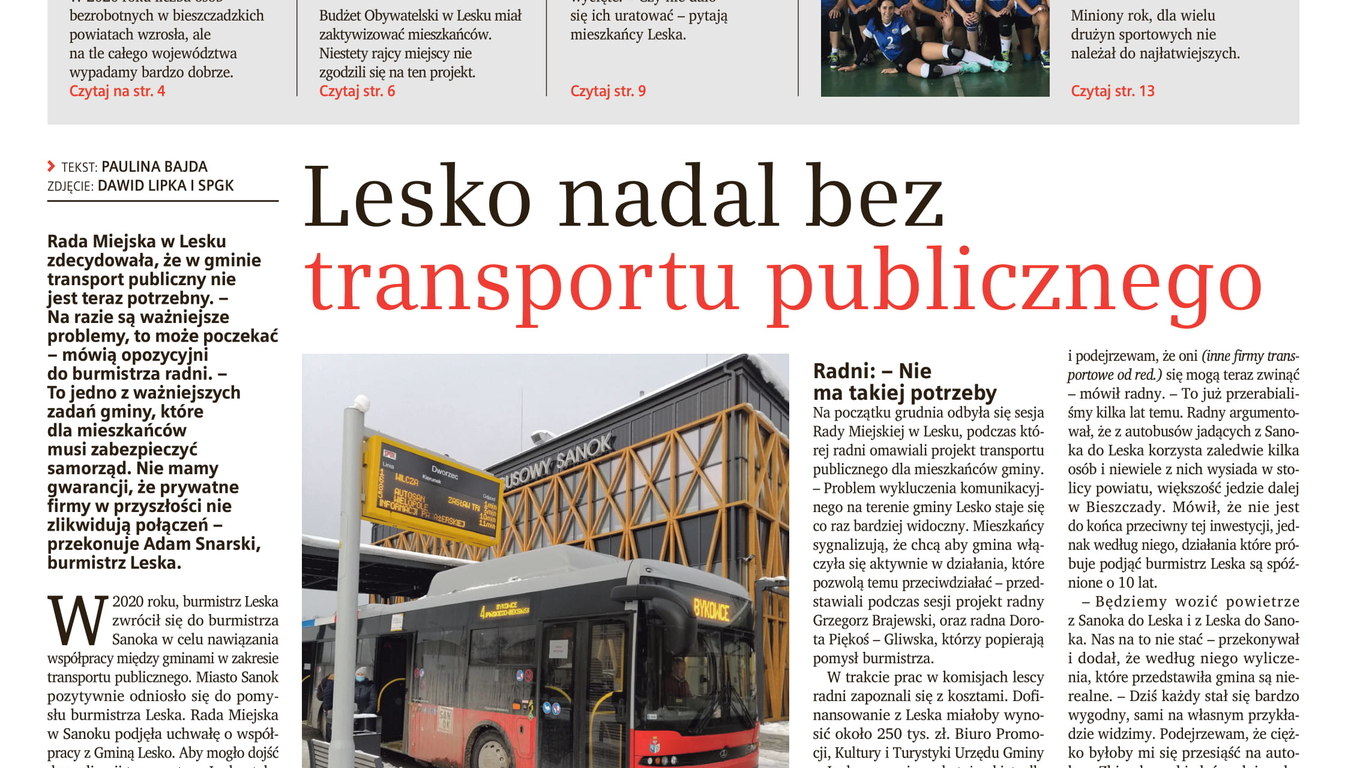 Echo Bieszczadów Styczeń 2021
