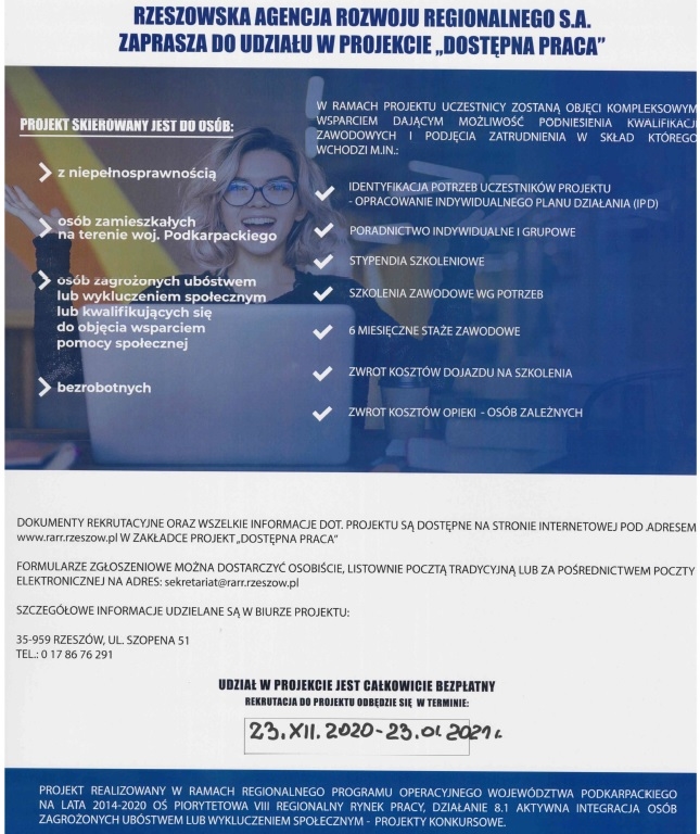„Dostępna praca” - Plakat
