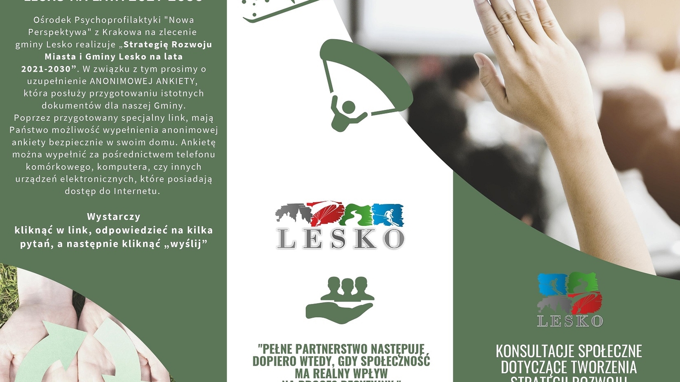 Broszura -Ankieta dotycząca Strategii Rozwoju Miasta i Gminy Lesko na lata 2021-2030